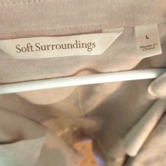 Soft Surroundings Blossom Faux Suede Cardigan Jacket w/Inner Drawstri… - Picture 7 of 8